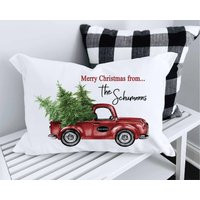Personalized Christmas Pillow | Red Truck Best Selling Items | Etsy (US)
