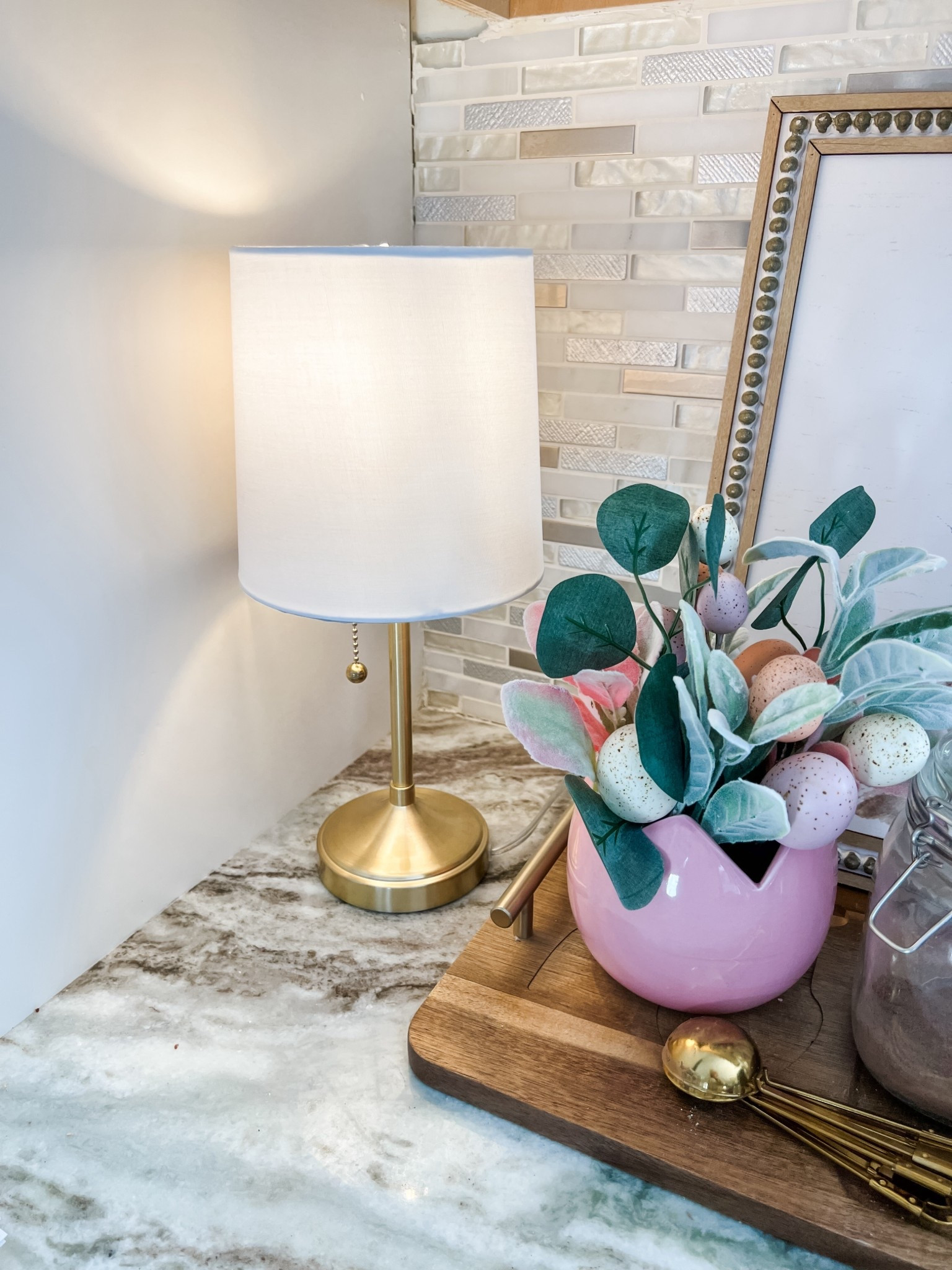 I love these little mini lamps that stores like Walmart and Target now carry! This one is Walmart for $12.99, adds a nice glow to my kitchen counter but you could put it anywhere (plugs into outlet). 

#LTKHome