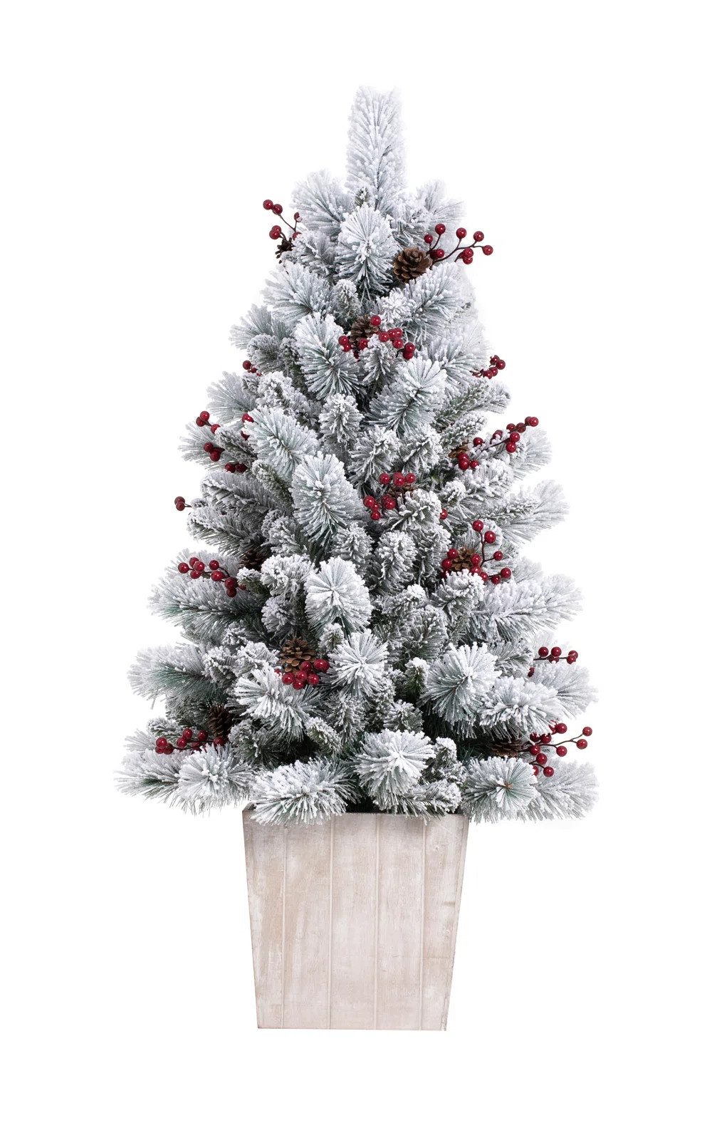 The Holiday Aisle® 4' White Fir Artificial Christmas Tree with 100 White Lights & Reviews | Wayf... | Wayfair North America