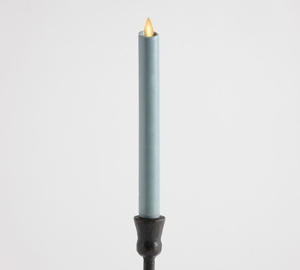 Premium Flickering Flameless Wax Taper Candle | Pottery Barn (US)