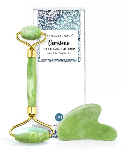 ROSELYNBOUTIQUE Gua Sha Facial Tools & Face Roller for Wrinkless Natural Skincare Tool Jade Rolle... | Amazon (US)
