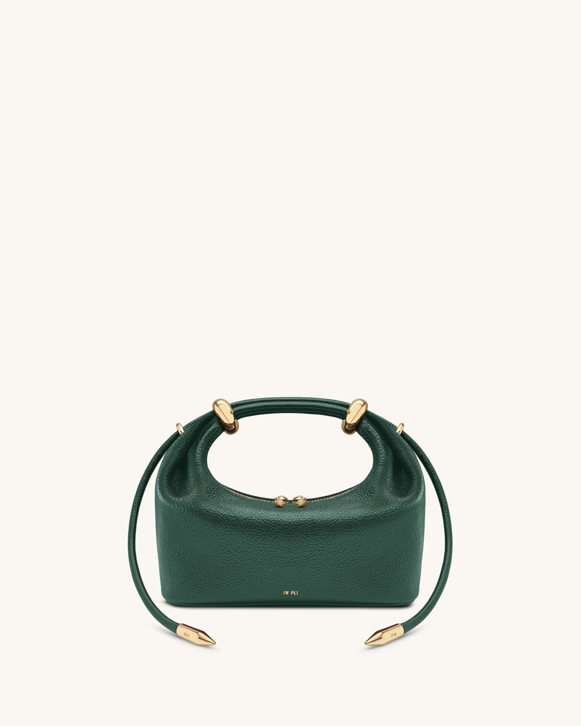 Ellie Metal Ring Embellished Top Handle Bag - Forest Green | JW PEI US