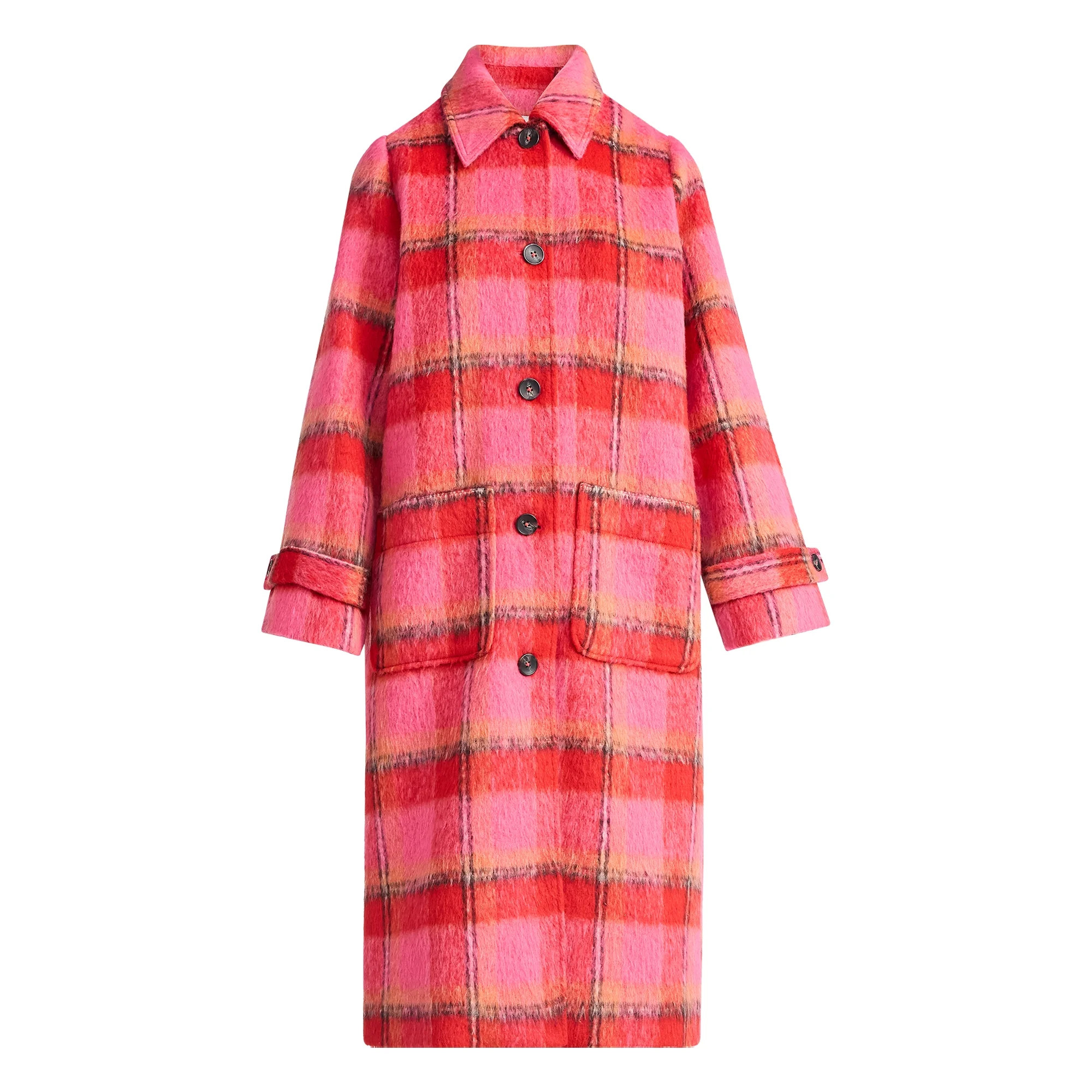 Free Assembly Women's and Women's Plus Long Wool Blend Coat, Sizes XS-4X | Walmart (US)