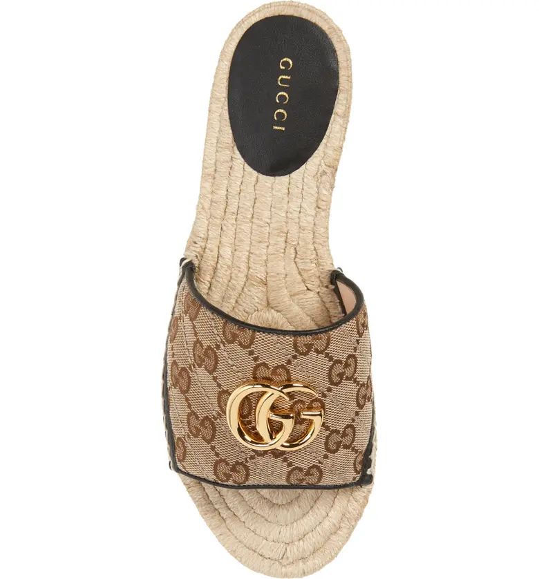 Gucci Pilar Original GG Canvas Espadrille Slide Sandal | Nordstrom | Nordstrom