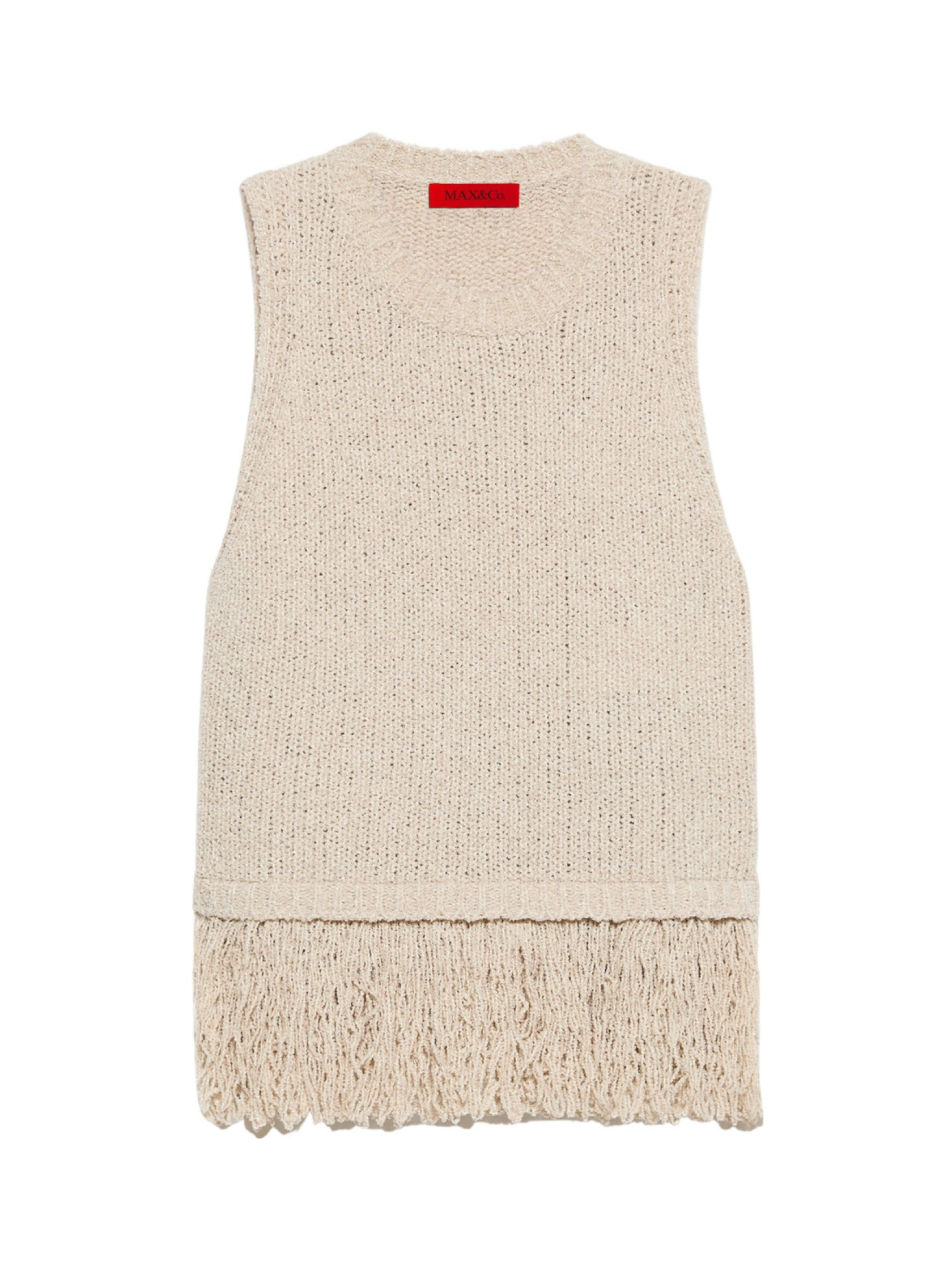 Round neck sleeveless knit top | Senser US
