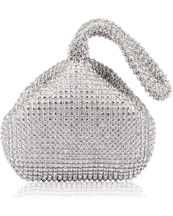 Mogor Women's Triangle Bling Glitter Purse Crown Box Clutch Evening Luxury Bags Party Prom | Amazon (US)