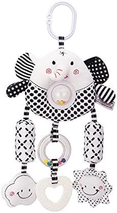 Black and White Stroller Toys, Baby Wind Chimes Toys, Monochrome Plush Soft Rattles, Soft Hanging... | Amazon (CA)