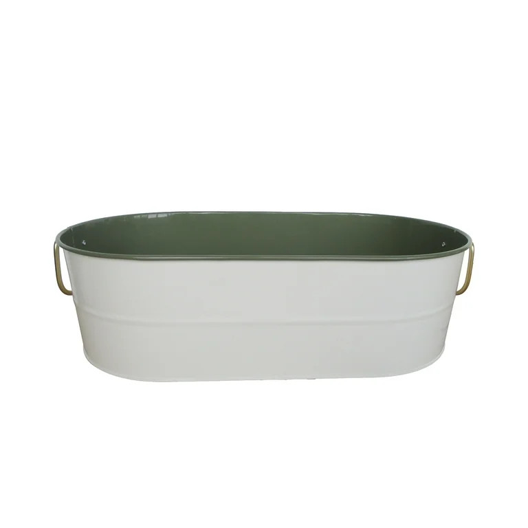 Better Homes & Gardens - 2-Tone Galvanized Oval Tub - Green | Walmart (US)