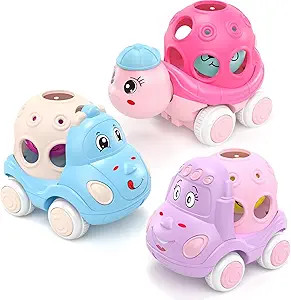 Baby Girl Toys Gifts for 1 2 Year Old Girls, Pink Cars for Babies 6-12 12-18 Months, Push and Go ... | Amazon (US)