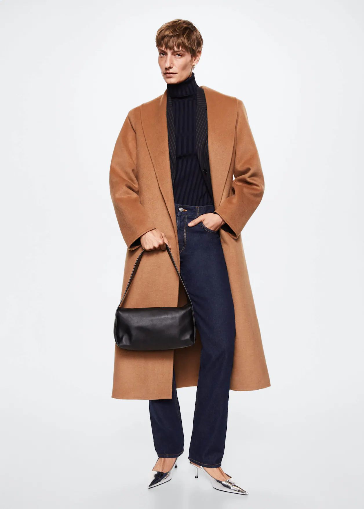 Wool handmade coat -  Women | Mango USA | MANGO (US)