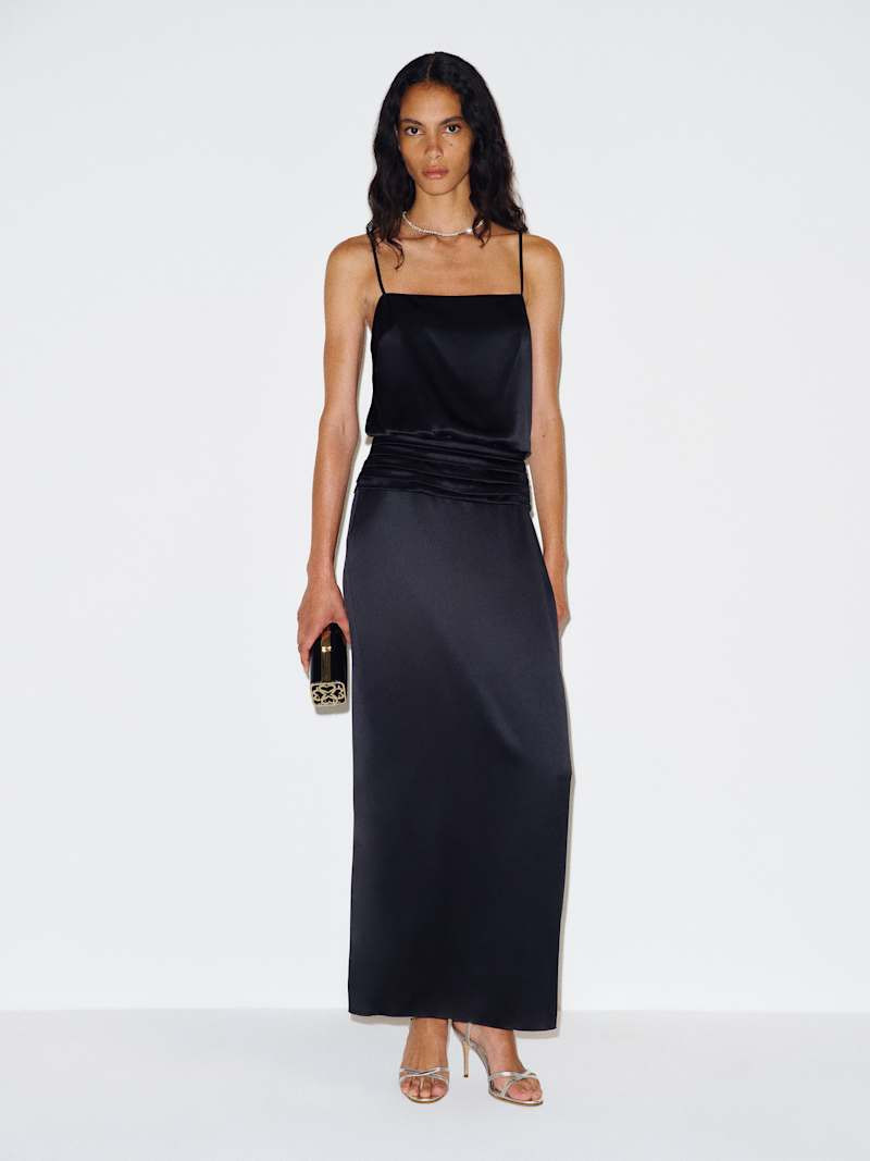Reformation Ofelia Silk Dress Orange 2 | Reformation (Global)