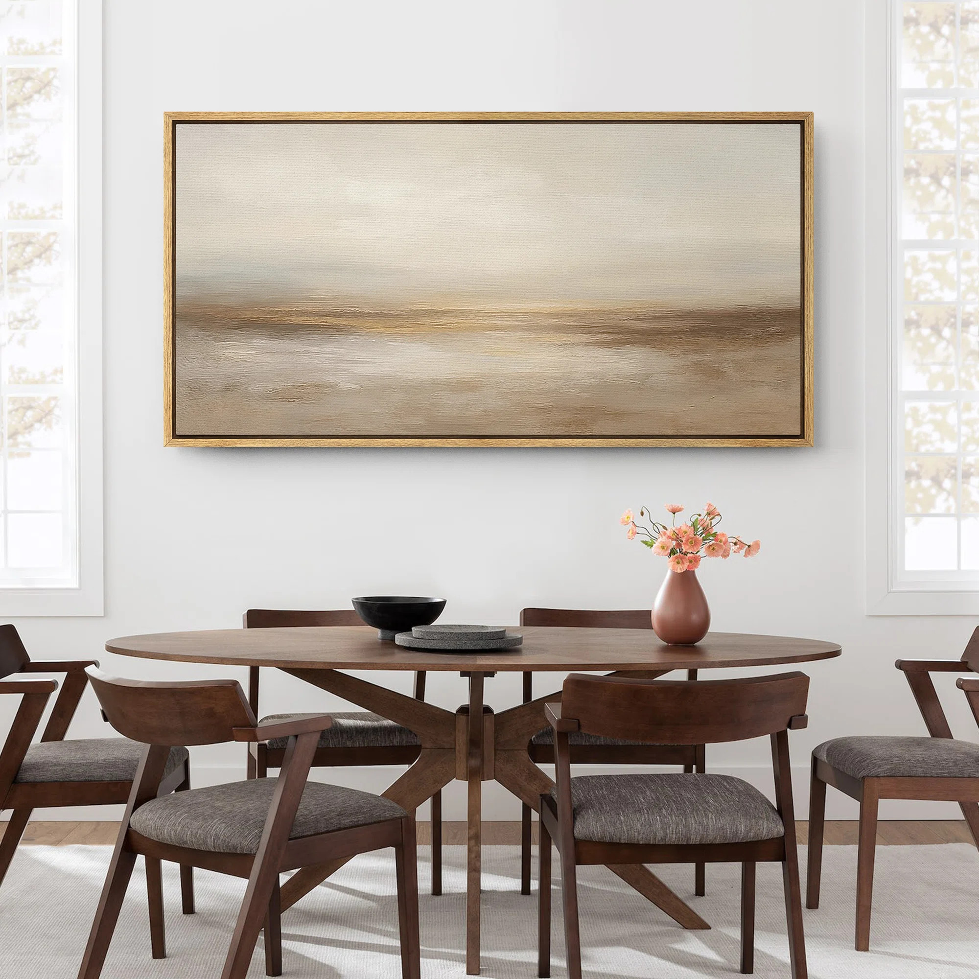 Large Framed Canvas Print Wall Art - Abstract Landscape Print for Modern Home Decor | Wayfair North America