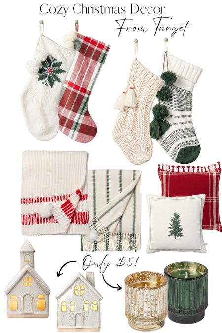 These budget friendly Christmas decor pieces are sure to add some warmth and coziness to your home this holiday season. Knit stockings and blankets, holiday pillows, and candles and decor with a warm glow add that warm cozy feeling you want for the cold weather that the holidays bring.

#LTKSeasonal #LTKHoliday #LTKhome