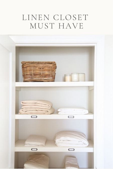 The easiest way to organize your linen closet and separate sheet size - label holders! Organization, organizing, organized, closet, home, organized, brass labels, bronze labels, label holders 

#LTKFind #LTKhome #LTKstyletip