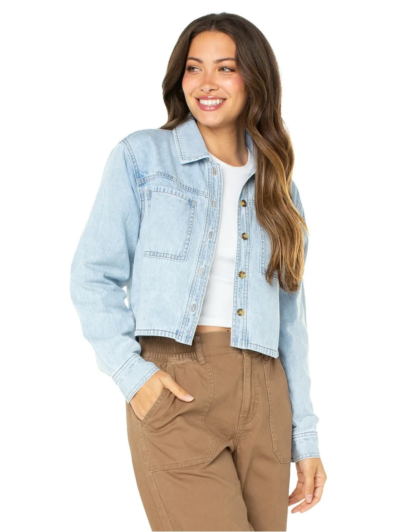 Celebrity Pink Juniors and Juniors Plus Hi Low Long Sleeve Shirt Sizes XXS-3X | Walmart (US)