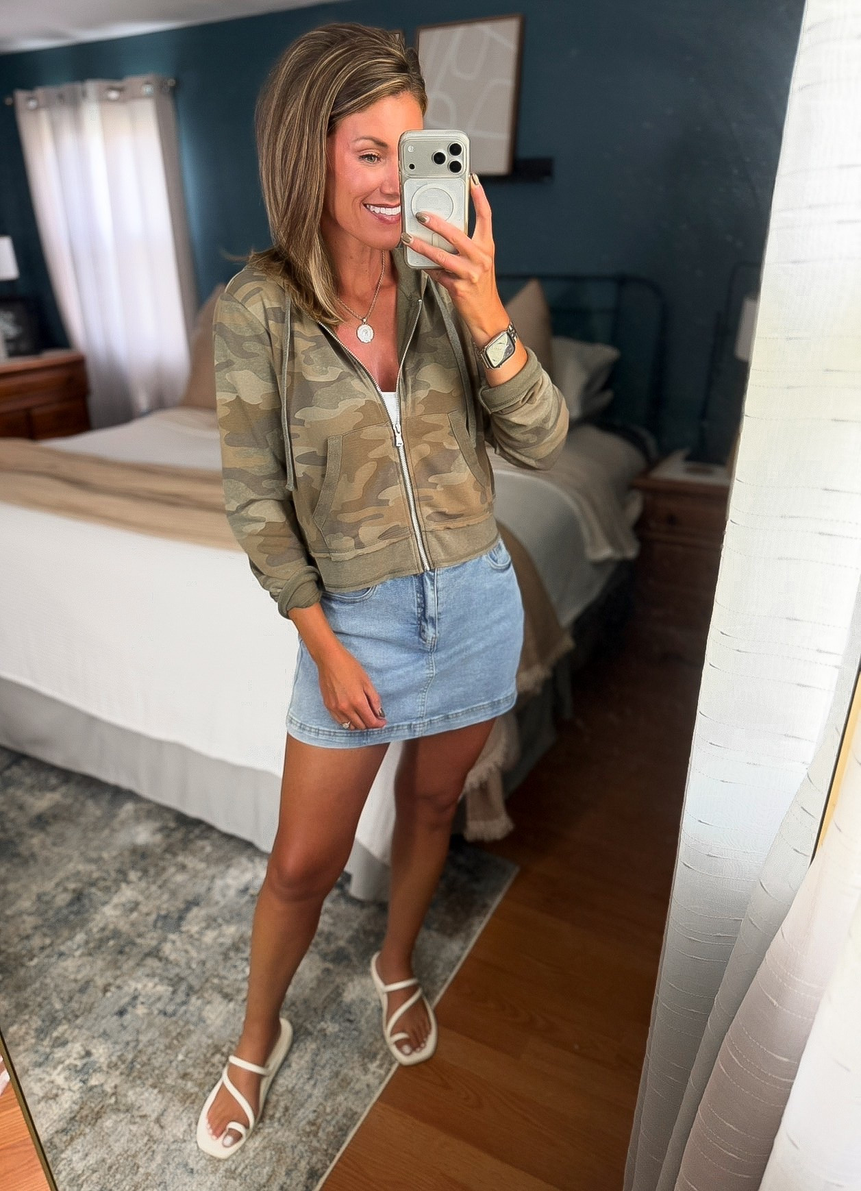 Walmart new arrival. This cute camo jacket is less than $17. 
Wearing large. 
Skort, medium

#LTKSeasonal #LTKOver40