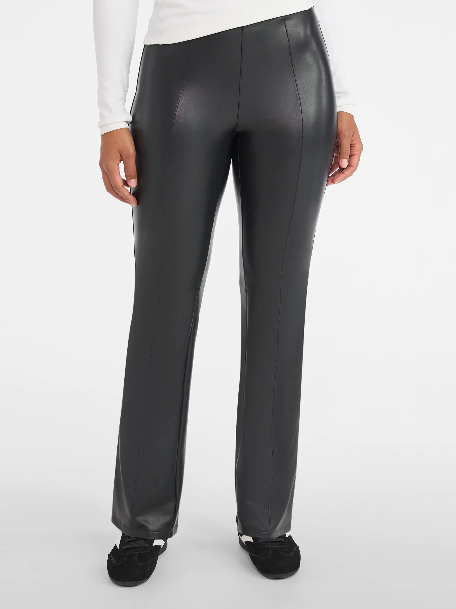 Avia Women's Faux Leather Flare Pant, Sizes XS-XXXL | Walmart (US)