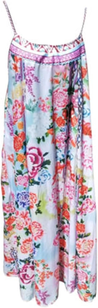 Women Spaghetti Strap Graffiti Maxi Dress Colorful Graphic Aline Swing Long Cami Dress Boho Beach... | Amazon (US)