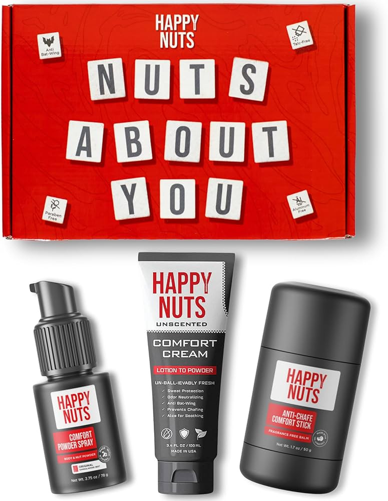HAPPY NUTS - Nuts About You Anti Chafing Deodorant Essentials Bundle Kit - Gift Set for Men to St... | Amazon (US)