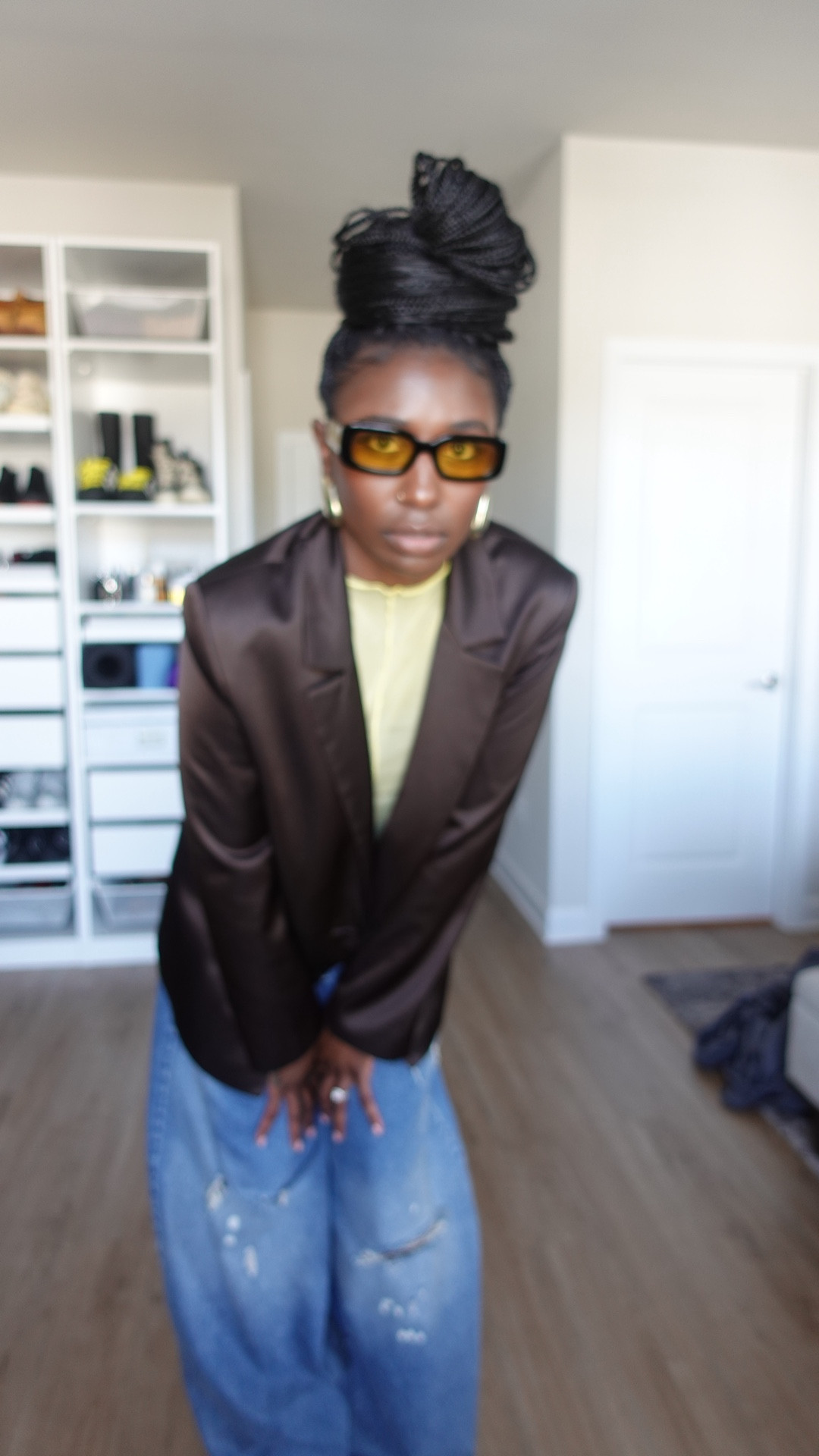 Yall know me… simple yet fly! Went to a luncheon yesterday and comfortably put it on! 

Comment “pants” for the link! @asos 

Thanks to @curlyhairedchik for the Jean inspo.