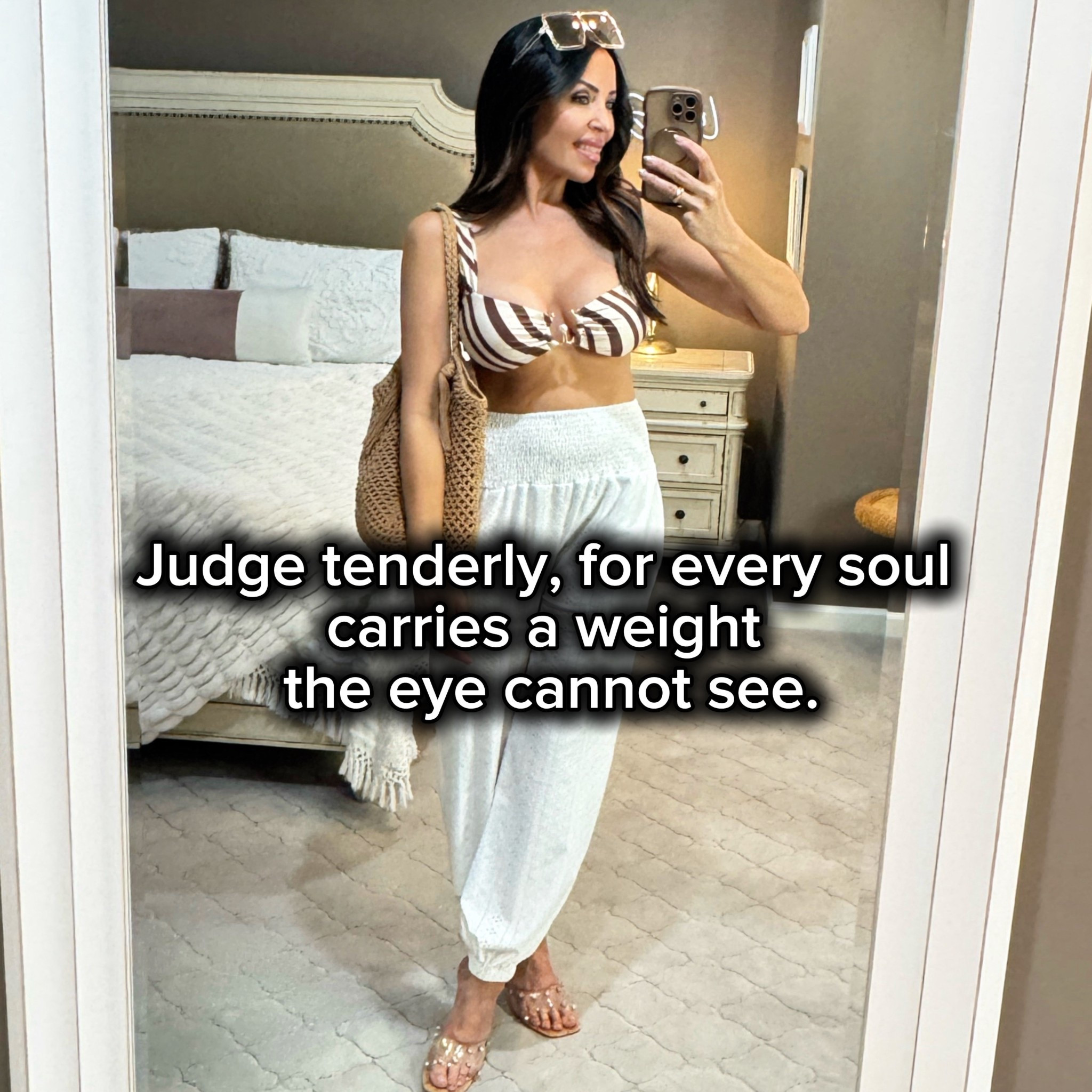 Day 7 of 7 days of advice from this 54 year-old as we look at affordable fashion. We made it!🙌🏻 This one is personal for me. I’m often judged by my appearance. People assume I have the perfect life based on my social media presence. The truth is, I’m in a really hard chapter of my life navigating the world after the loss of my only sibling and my father. Judge tenderly.
This is one of my favorite beachy looks from Cupshe. Brown is trending in swimwear, and I love it paired with white! Use code: Liz15 to save 15% on order of $65+
#cupshe #lifeinstylebyliz

#LTKselfcare #LTKOver40