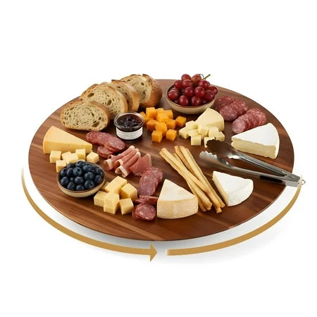 Nabytok 21"Acacia Wood Lazy Susan, Wood Turntable Organizer, Tray for Cabinet, Pantry, Countertop, Table Organization, Durable, Sturdy & Easy to Clean | Walmart (US)