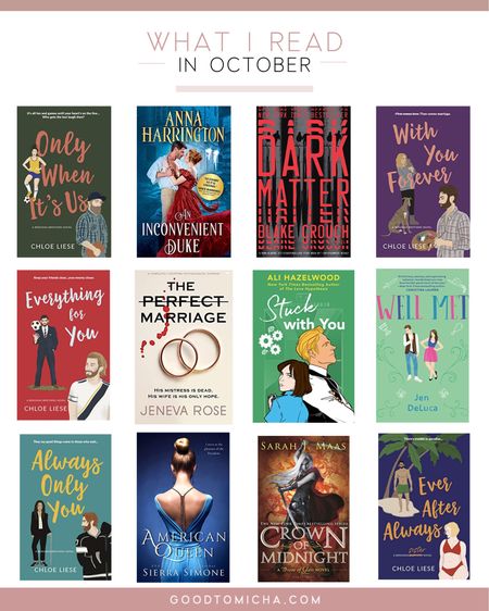 What I Read October - Books - Novels - Romance Novels - Scary Stories - Thrillers - Good Reads - Book Lovers - Young Adult Books - Adult Books - Chapter Books - Amazon and Audible Books 

#LTKunder50 #LTKhome #LTKHalloween