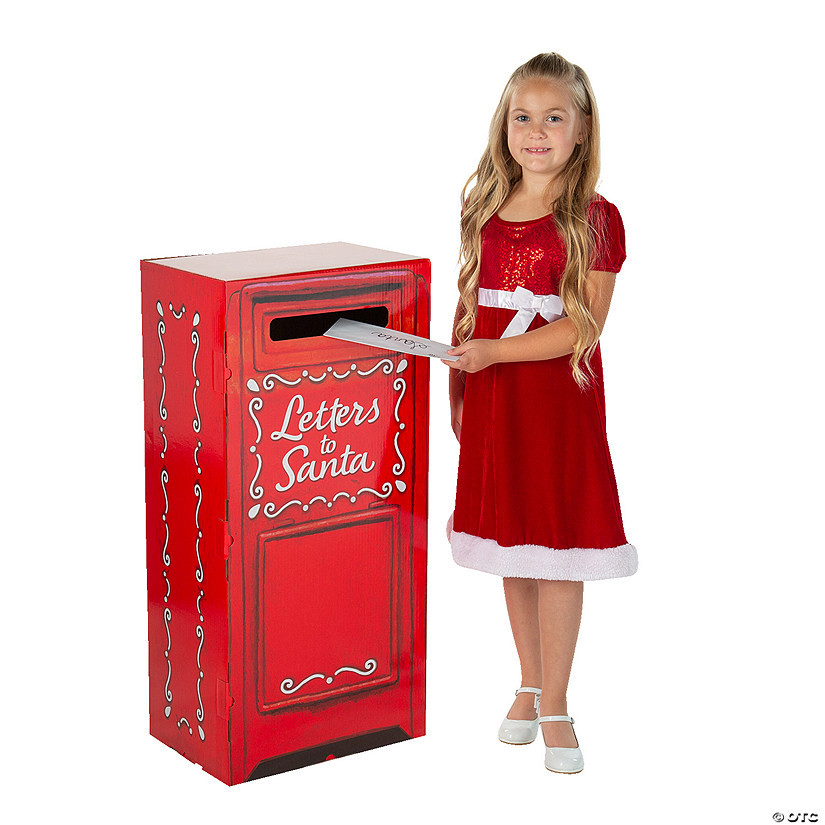 15" x 33 1/2" 3D North Pole Mailbox Letters to Santa Cardboard Cutout Stand-Up | Oriental Trading Company