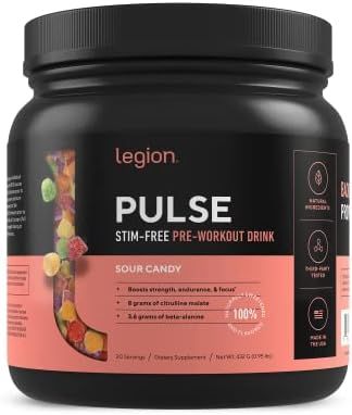 Legion Pulse Pre Workout Supplement - All Natural Nitric Oxide Preworkout Drink to Boost Energy, ... | Amazon (US)