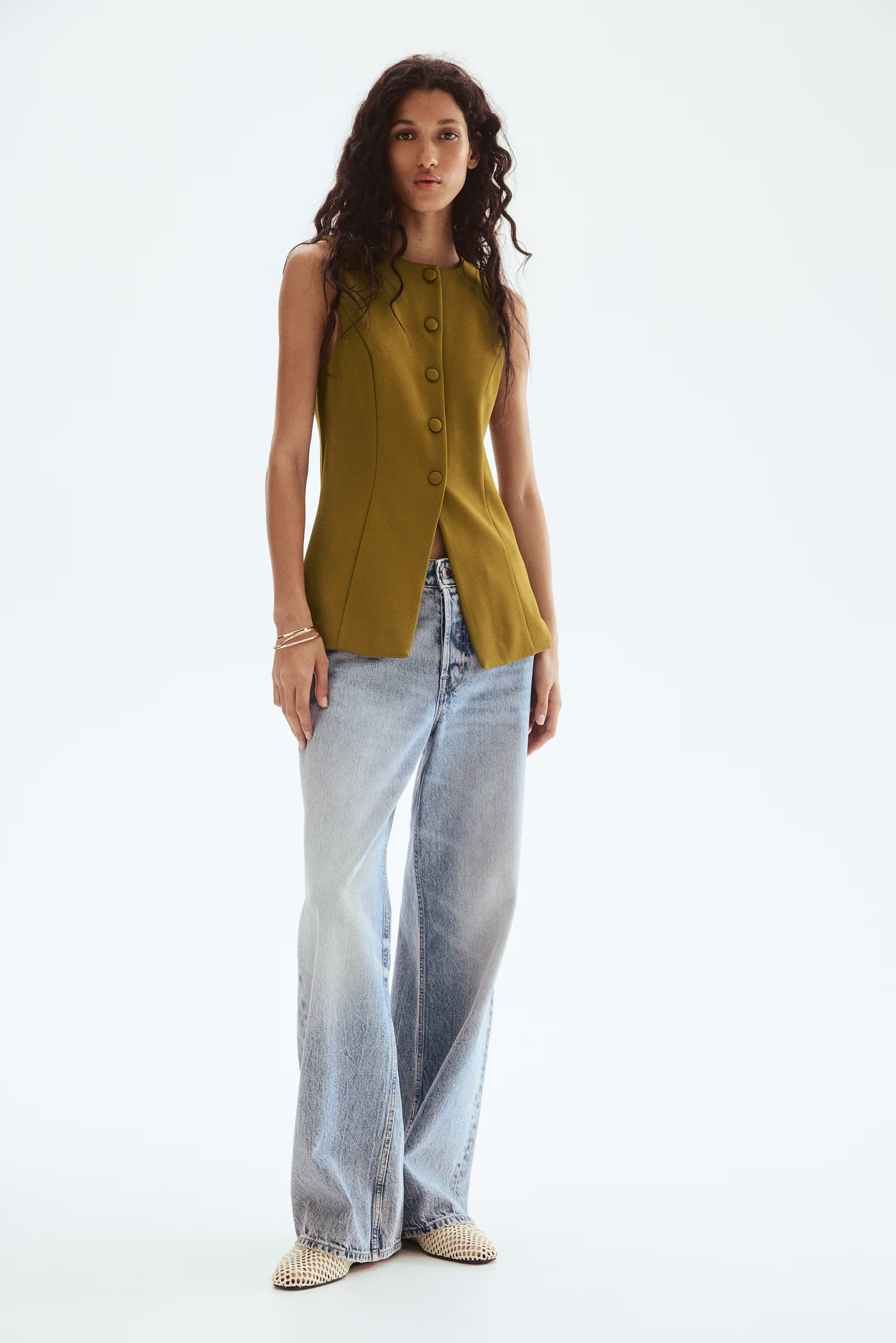 Ponte Vest - Olive green - Ladies | H&M US | H&M (US + CA)