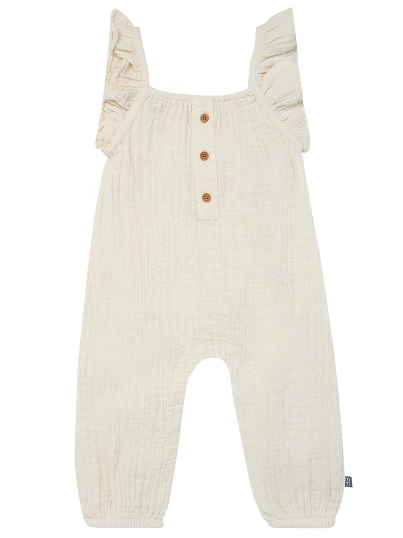Modern Moments by Gerber Baby Girl Long Leg Romper, Sizes 0/3 Months - 24 Months | Walmart (US)