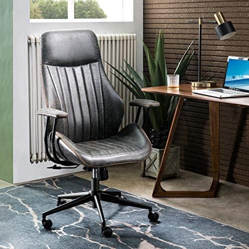 ovios Ergonomic Office Chair,Modern Computer Desk Chair,high Back Suede Fabric Desk Chair with Lu... | Amazon (US)