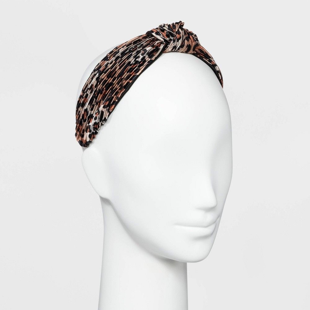 Leopard Print Fabric Headband - A New Day Brown | Target