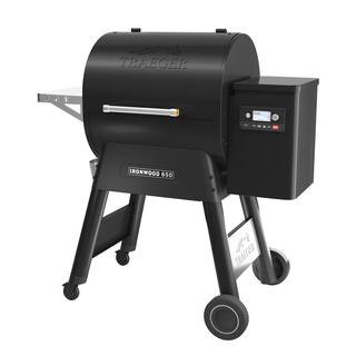 Ironwood 650 Wifi Pellet Grill and Smoker in Black | The Home Depot