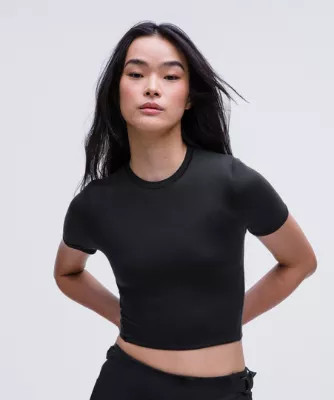 Wundermost Ultra-Soft Nulu Crewneck Cropped T-Shirt | lululemon (AU)