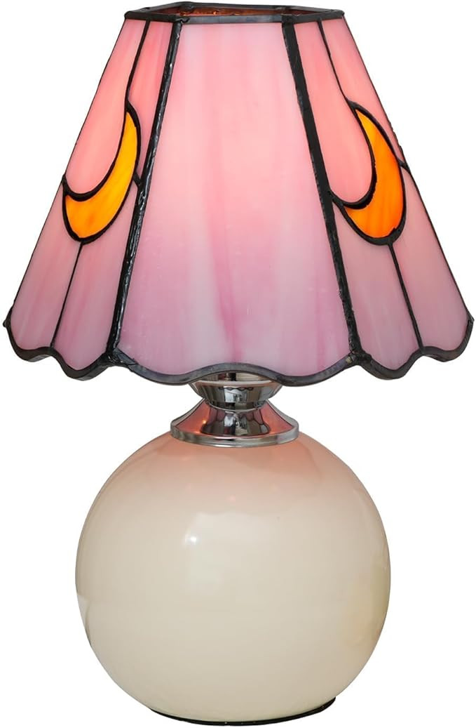 Mushroom Lamp Tiffany Lamp Stained Glass Table Lamp Moon Cute Small Bedside Lamps for Living Room... | Amazon (US)