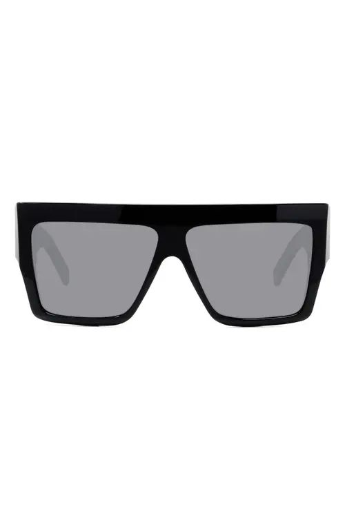 CELINE 60mm Flat Top Sunglasses in Black/Smoke at Nordstrom | Nordstrom