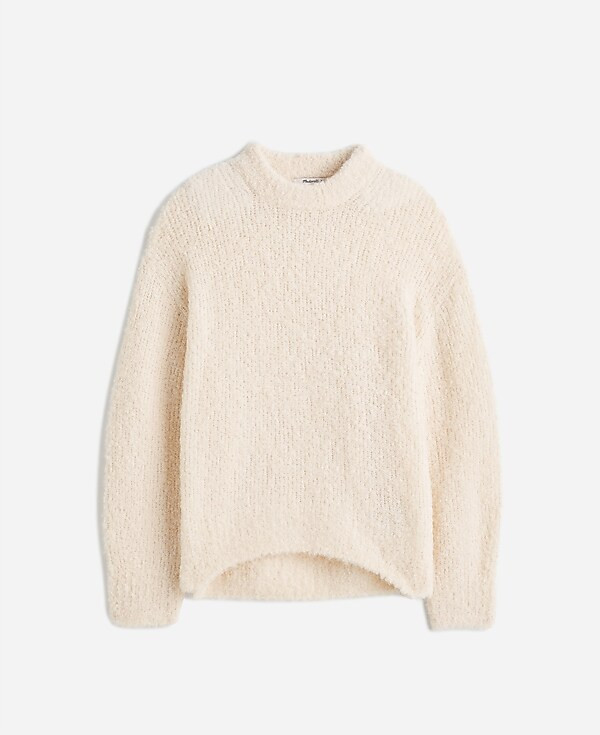 Wool-Alpaca Blend Boucl&eacute;-Knit Oversized Sweater | Madewell | Madewell