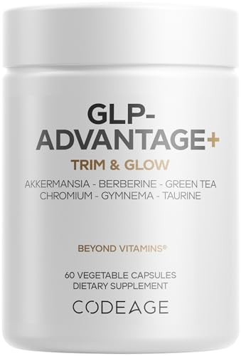 Codeage GLP-Advantage+ Supplement - Metabolic & GLP-1 Activity Support - Chromium, Berberine, Green Tea, Gymnema, Curcumin, Taurine, Resveratrol - Weight Management & Gut Health, Non-GMO - 60 Capsules | Amazon (US)