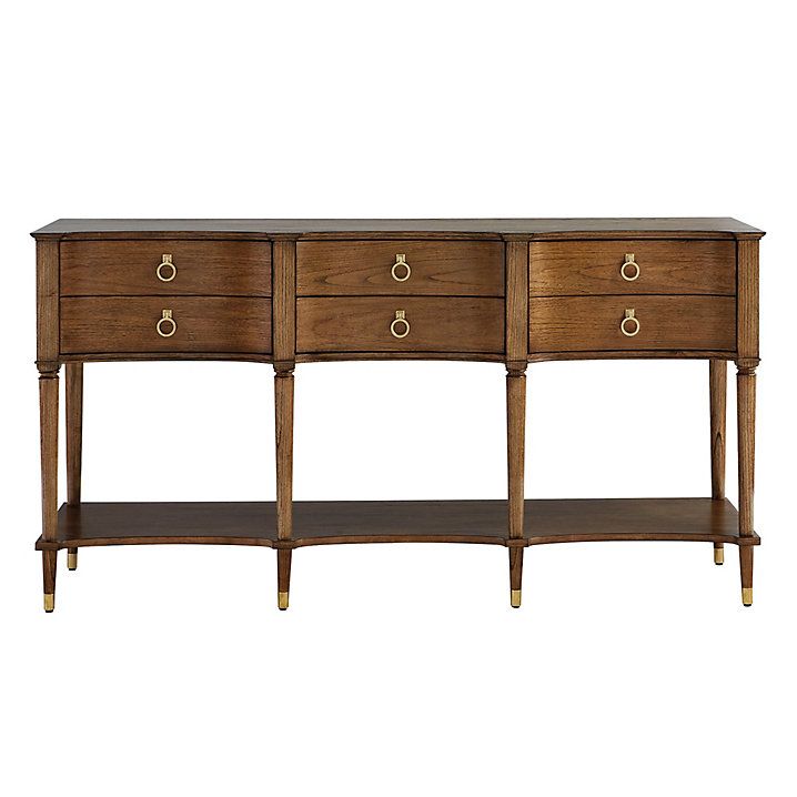 Anderson Sideboard Cabinet Chestnut Wood & Veneer with Brass Hardware Storage Furniture | Ballard Designs, Inc.