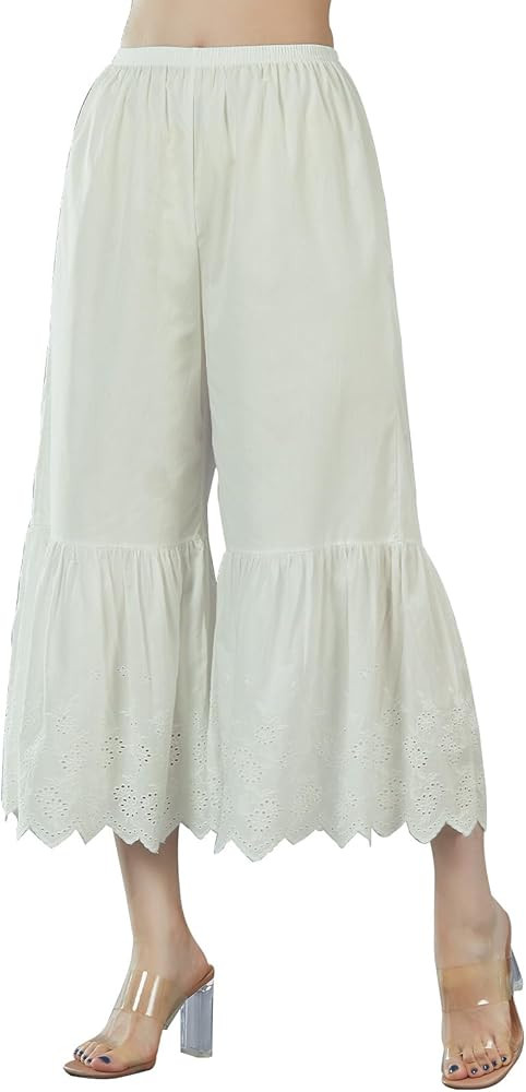 BEAUTELICATE Women’s Pettipants Pantaloons 100% Cotton Half Slip Vinatge Summer Spring Loose Cr... | Amazon (UK)
