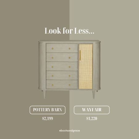 I just spotted a really great dupe/look for less! The new Pottery Barn Debby 5 drawer dresser is also available on Wayfair for nearly $1000 less! 

#LTKCyberweek #LTKhome #LTKfamily