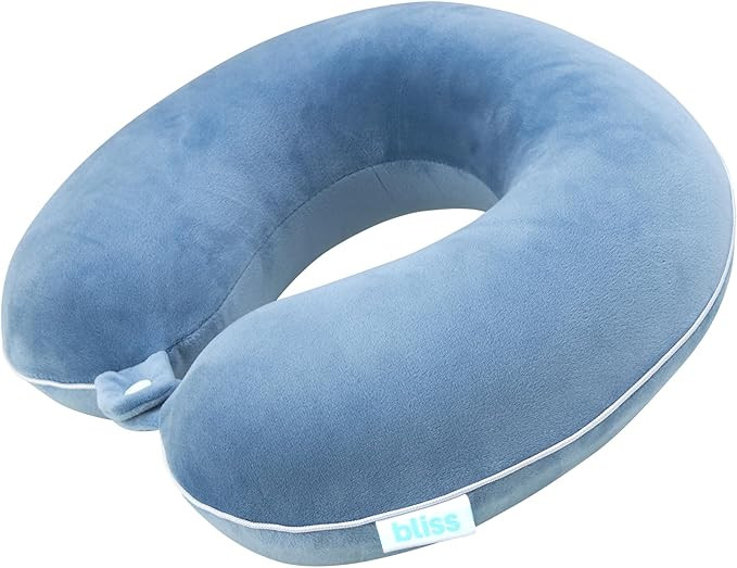 Bliss Neck Pillow - Lightweight U Shaped High Density Memory Foam Travel Neck Pillow with Snap Cl... | Amazon (US)