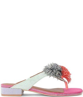 Kurt Geiger London Pom Pom Thong Sandals | Dillard's | Dillard's