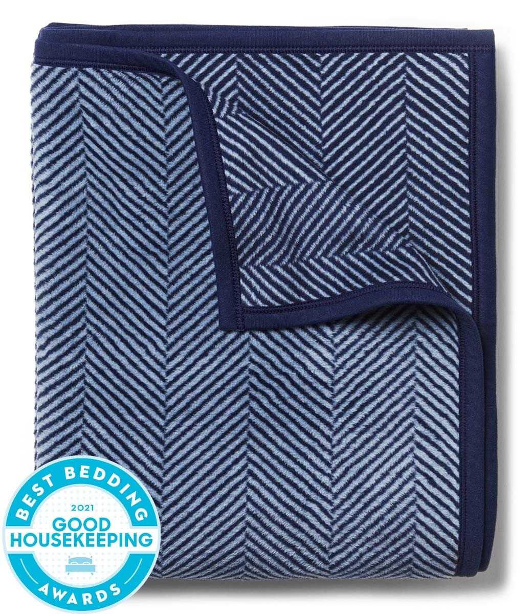 Harborview Herringbone Navy Original Blanket | ChappyWrap