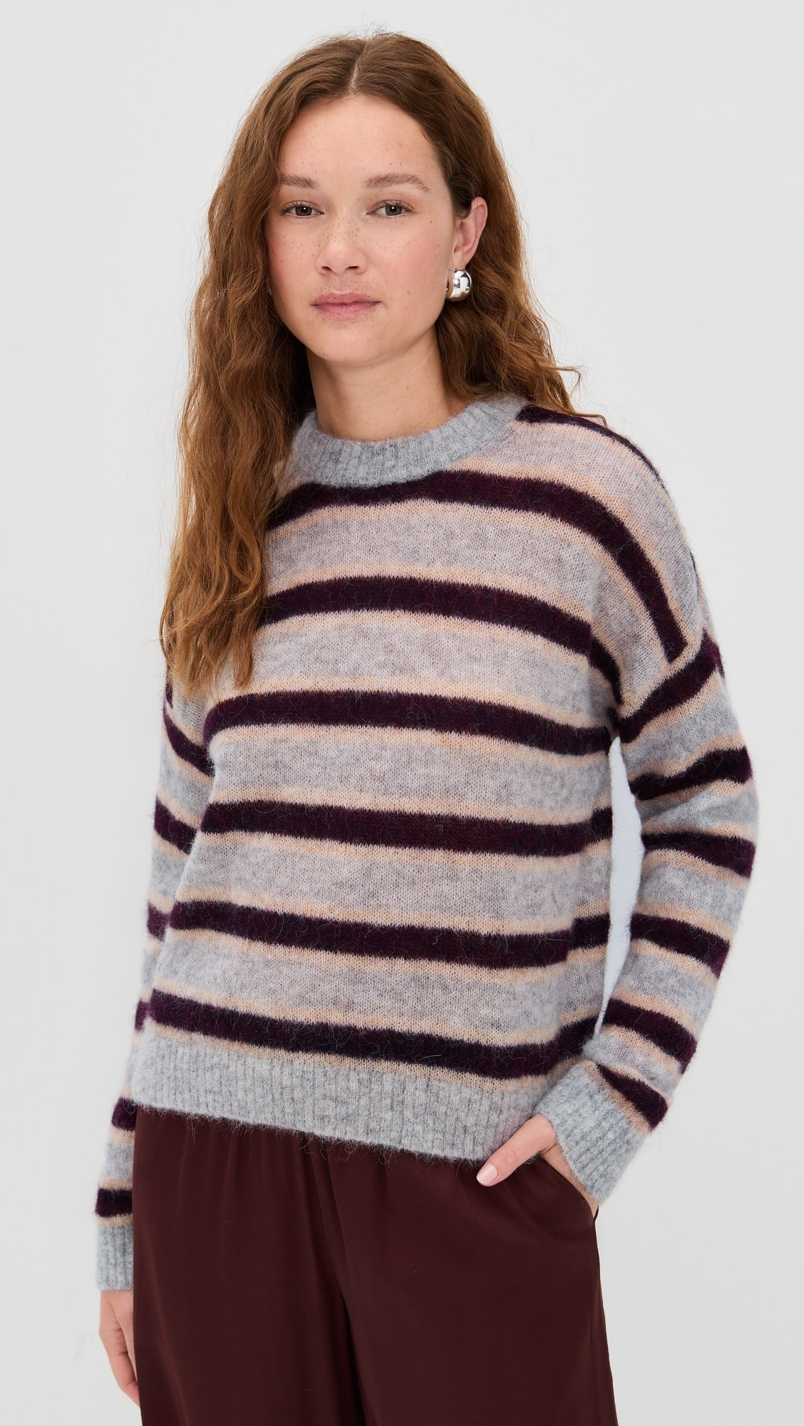 Striped Pullover Sweater in Alpaca Blend | Shopbop