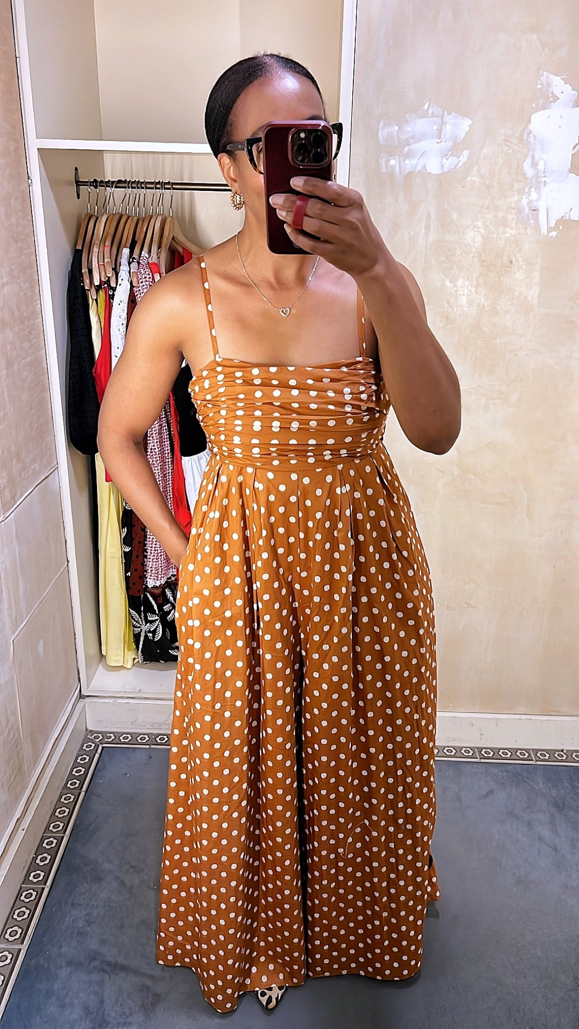 Anthropologie Fitting Room Try-On / Pops of Polka Dots! 

This wide-leg jumpsuit is very, stylish, comfortable, effortless and flowy! And this little number has pockets!

Women's style, summer fashion, vacation outfit, travel look, spring fashion, spring style, casual look, casual fashion, casual style, summer outfit #LTKSummerEdit 

#LTKParties #LTKPlusSize #LTKSeasonal #LTKMidsize #LTKFindsUnder100 #LTKTravel #LTKOver40 #LTKStyleTip