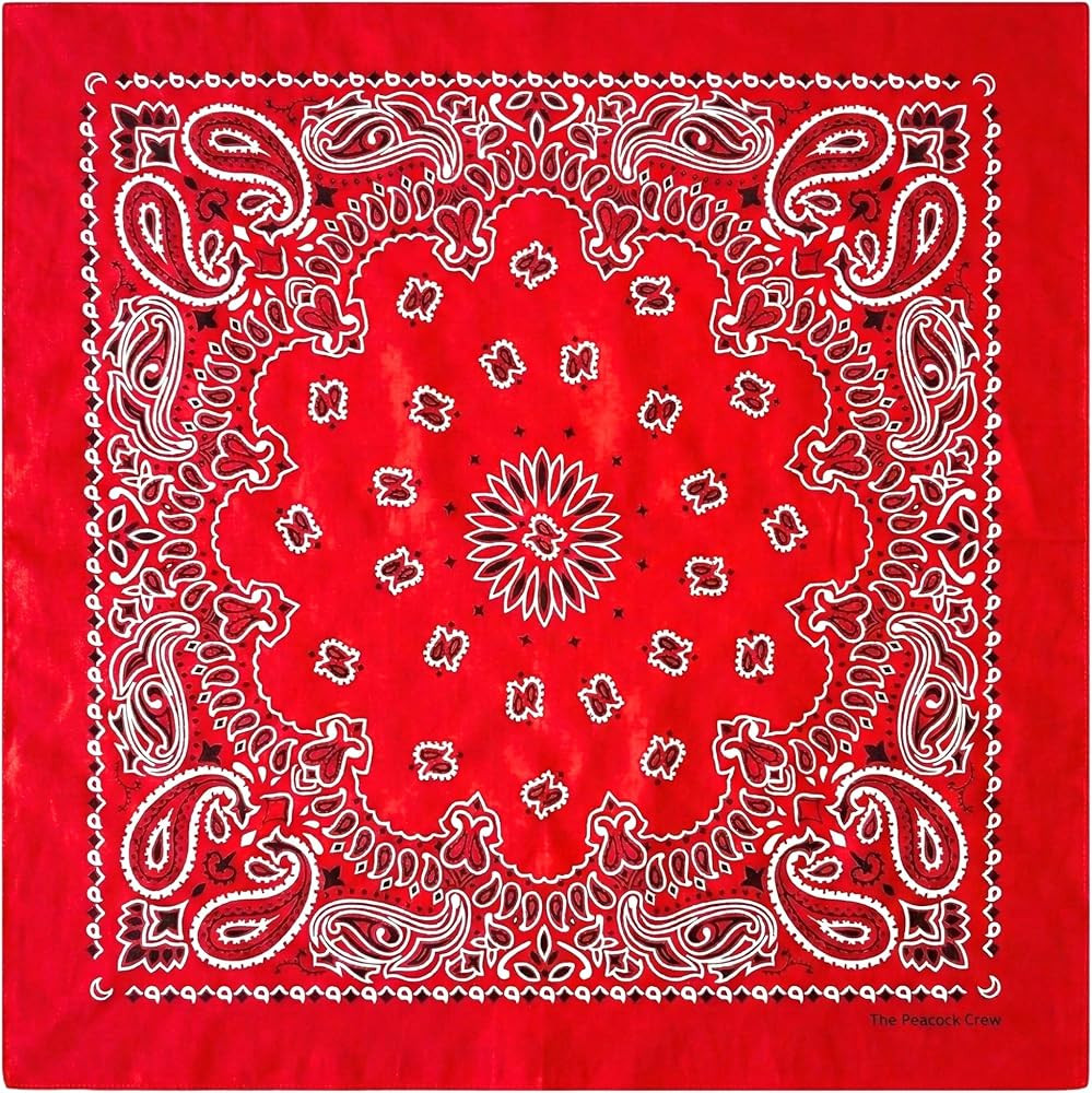 Premium Soft Cotton Designer Bandana for Men and Women 22x22 in | Amazon (US)
