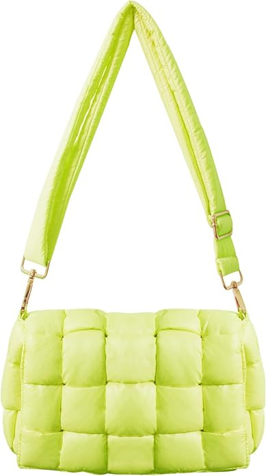 NAARIIAN Puffer Woven Bag Crossbody Purse for Women Padded Cassette Shoulder Bags Trendy Handbags... | Amazon (US)