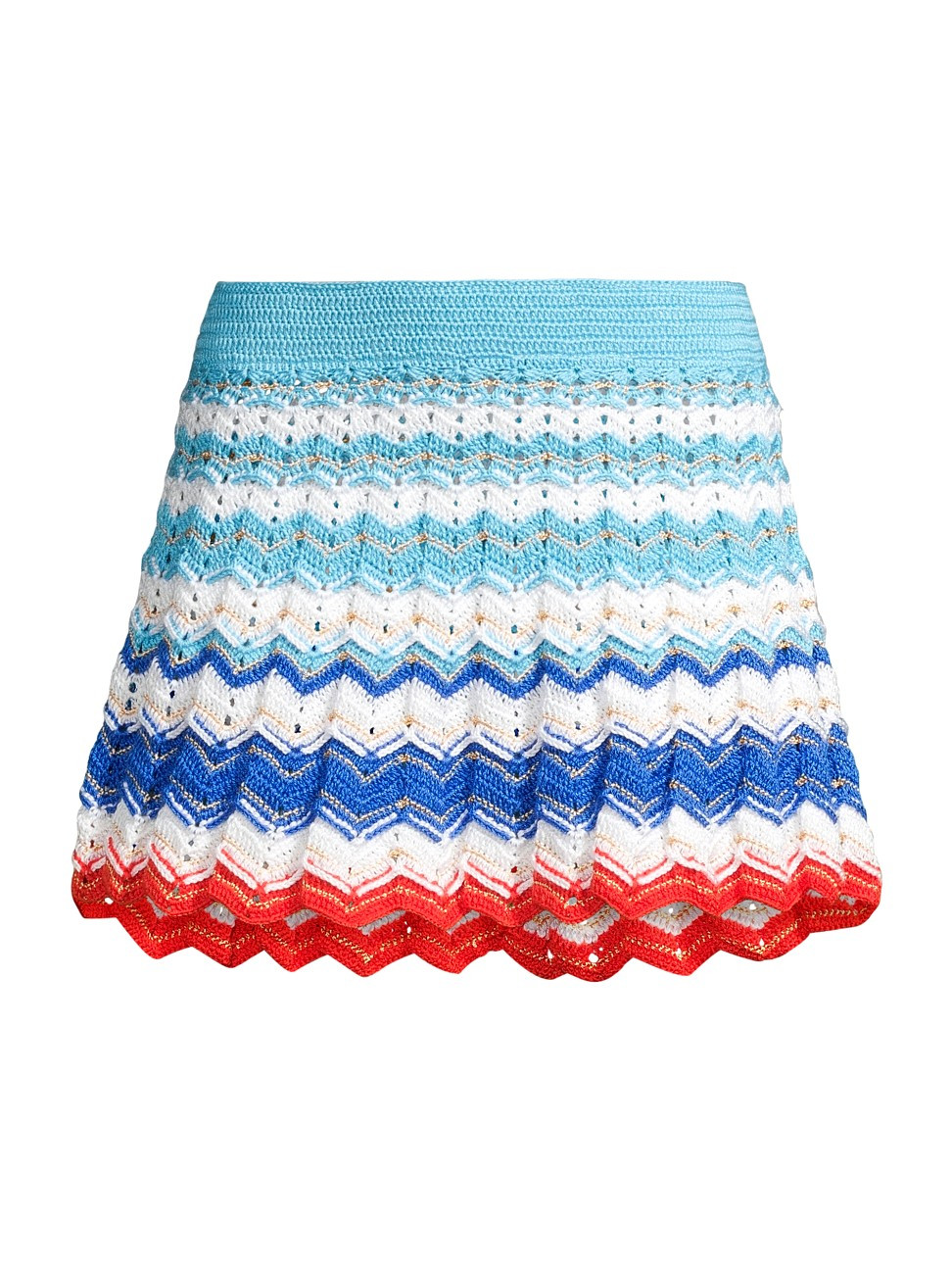 Women's Regina Colorblock Crochet Miniskirt - Size Large | Saks Fifth Avenue